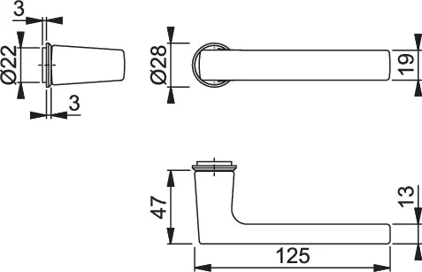 A detailed shot of the HOPPE Dallas M1643/845 mini rose set, highlighting the solid brass construction, the smooth satin black Resista® finish, and the precise engineering of the mini rose and handle.